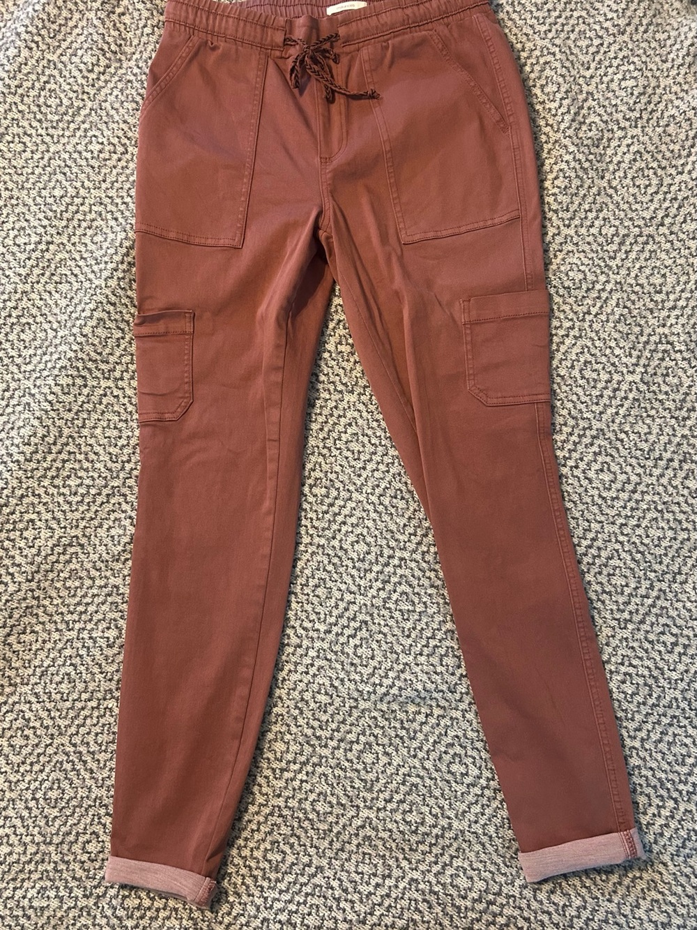 Maurices Skinny Cargo Jeans in Rust Brown